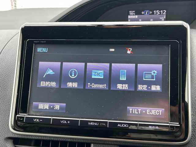 トヨタ エスクァイア ハイブリッド Gi 大阪府 2015(平27)年 4.9万km スパークリングブラックパールクリスタルシャイン 純正9インチナビ/・Bluetooth/フルセグTV/CD/DVD/ラジオ/主要装備/・バックカメラ/・クルーズコントロール/・クリアランスソナー/・アイドリングストップ/・横滑り防止装置/・トラクションコントロール/・両側パワースライドドア/・合皮シート/・シートヒーター/・純正アルミホイール/・純正フロアマット/・LEDヘッドライト/・プッシュスタート/・スマートキー/・ETC