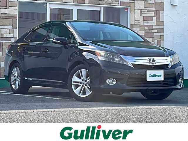 レクサス ＨＳ 250h 徳島県 2009(平21)年 19.7万km ブラックオパールマイカ 純正ナビ/（DTV/CD/DVD/AM/FM/HDD/USB/MD/AUX）/バックカメラ/フロントカメラ/パワーシート（D+N席）/クルーズコントロール/クリアランスソナー/ビルトインETC/ドライブレコーダー/革巻きステアリング/AAC/オートライト/ステアリングスイッチ/純正AW/純正フロアマット/ドアバイザー/電格ミラー/プッシュスタート/スマートキー