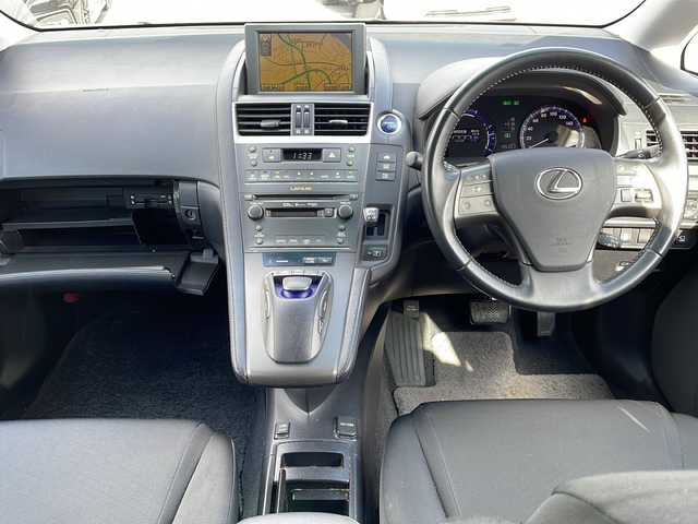 レクサス ＨＳ 250h 徳島県 2009(平21)年 19.7万km ブラックオパールマイカ 純正ナビ/（DTV/CD/DVD/AM/FM/HDD/USB/MD/AUX）/バックカメラ/フロントカメラ/パワーシート（D+N席）/クルーズコントロール/クリアランスソナー/ビルトインETC/ドライブレコーダー/革巻きステアリング/AAC/オートライト/ステアリングスイッチ/純正AW/純正フロアマット/ドアバイザー/電格ミラー/プッシュスタート/スマートキー
