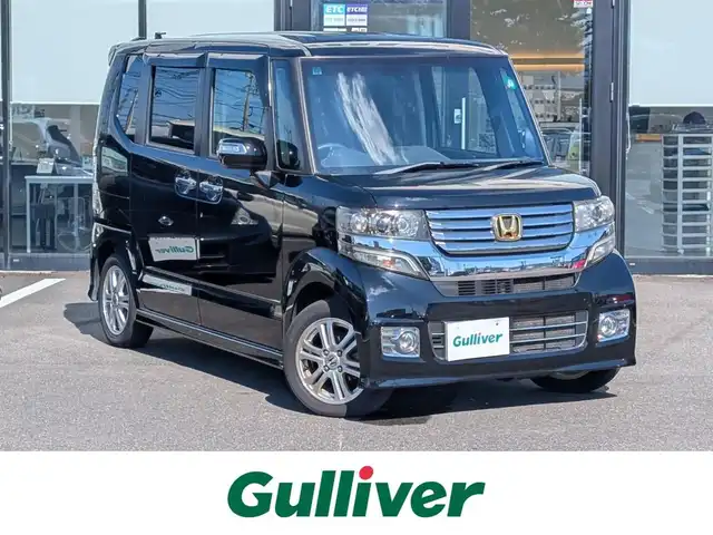 ホンダ Ｎ ＢＯＸ カスタム G Lパッケージ 福井県 2012(平24)年 10.8万km クリスタルブラックパール 純正14インチAW/バックカメラ/片側パワースライドドア/キセノンヘッドライト/Fフォグ/ETC/アイドリングストップ/横滑り防止装置/純正ディーラーオプションナビ/ワンセグテレビ/盗難防止装置/ダブルエアバッグ/スマートキー
