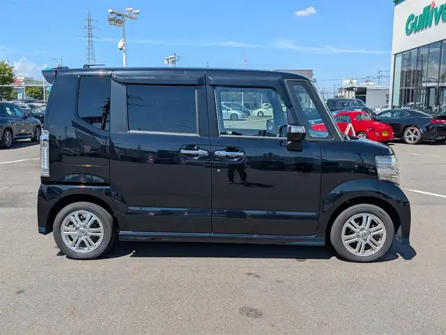 ホンダ Ｎ ＢＯＸ カスタム G Lパッケージ 福井県 2012(平24)年 10.8万km クリスタルブラックパール 純正14インチAW/バックカメラ/片側パワースライドドア/キセノンヘッドライト/Fフォグ/ETC/アイドリングストップ/横滑り防止装置/純正ディーラーオプションナビ/ワンセグテレビ/盗難防止装置/ダブルエアバッグ/スマートキー