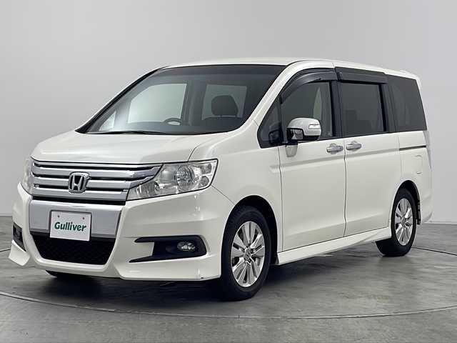 ホンダ ステップワゴン スパーダ Z HDDナビED 群馬県 2012(平24)年 6.2万km プレミアムホワイトパール 純正ナビ　純正９型後席モニター　バックカメラ　フルセグＴＶ　両側電動スライドドア　オートライト　ＨＩＤヘットライト　ステアリングリモコン　横滑り防止装置　ビルトインＥＴＣ　スマートキー　禁煙車