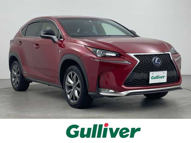 レクサス ＮＸ 300h Fスポーツ 大分県 2015(平27)年 6.2万km レッドマイカクリスタルシャイン 純正SDナビ　フルセグTV Bluetooth Blu-ray DVD再生/パノラミックビューモニター/プリクラッシュセーフティ/ブラインドスポットモニター/レーダークルーズコントロール/オートマチックハイビーム/コーナーセンサー/前席シートベンチレーション・シートヒーター/前席パワーシート/前後ドライブレコーダー/ステアリングヒーター/ステアリングスイッチ/パドルシフト/電子パーキングブレーキ/オートホールド/フロアマット/ドアバイザー/プッシュスタート/スマートキー
