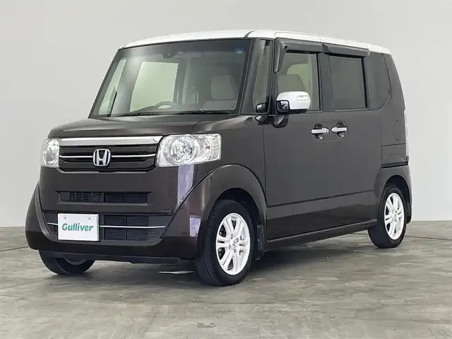 ホンダ Ｎ ＢＯＸ G Lパッケージ 群馬県 2016(平28)年 5.6万km プレミアムディープモカパール 衝突軽減ブレーキ　純正７インチナビ　バックカメラ　両側パワースライドドア　ＨＩＤオートライト　ベンチシート　純正１４インチＡＷ　ステアリングリモコン　カーテンエアバッグ　アイドリングストップ　禁煙車