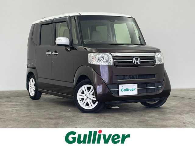 ホンダ Ｎ ＢＯＸ G Lパッケージ 群馬県 2016(平28)年 5.6万km プレミアムディープモカパール 衝突軽減ブレーキ　純正７インチナビ　バックカメラ　両側パワースライドドア　ＨＩＤオートライト　ベンチシート　純正１４インチＡＷ　ステアリングリモコン　カーテンエアバッグ　アイドリングストップ　禁煙車