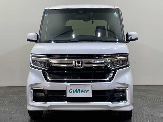ホンダ Ｎ ＢＯＸ カスタム L ターボ 愛媛県 2021(令3)年 2.1万km プラチナホワイトパール 純正8型ナビ　ハーフレザーシート　両側電動スライドドア　ドライブレコーダー　コーナーセンサー　アダプティブクルーズコントロール　衝突被害軽減ブレーキ　シートヒーター　ＬＥＤヘッドライト　禁煙車