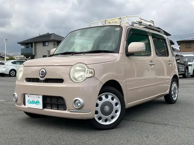 ダイハツ ミラ ココア プラスX 静岡県 2010(平22)年 7.9万km ココアベージュマイカメタリック パワーステアリング/パワーウィンドウ/リモコンキー/保証書/取扱説明書/記録簿/AAC/ETC/SDナビ（フルセグTV、BT接続、CDチェンジャー、DVD再生機能有）/ベンチシート/布シート/純正フロアマット/ルーフレール/ABS/盗難防止装置/キセノンヘッドライト/Wエアバック