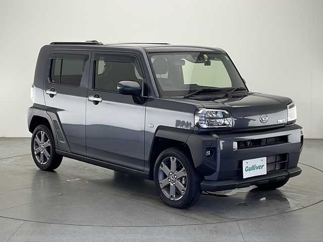 ダイハツ タフト G ターボ 宮崎県 2022(令4)年 3万km クロムグレーメタリック スマ―トアシスト3/〇衝突警報機能/〇衝突回避支援ブレーキ機能（対車両・対歩行者［昼夜］）/〇ブレーキ制御付き誤発進抑制機能（前方・後方）/〇車線逸脱警報機能/〇車線逸脱抑制制御機能/〇路側逸脱警報機能/〇オートハイビーム/〇全車速追従機能付きACC（アダプティブクルーズコントロール）/〇コーナーセンサー/社外7インチSDナビ/フルセグTV/CD/DVD/Bluetooth/バックカメラ/LEDヘッドライト/シートヒーター/ドライブレコーダー/純正15インチAW/ETC/スマートキー×２