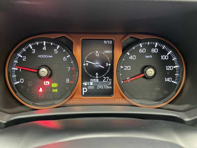 ダイハツ タフト G ターボ 宮崎県 2022(令4)年 3万km クロムグレーメタリック スマ―トアシスト3/〇衝突警報機能/〇衝突回避支援ブレーキ機能（対車両・対歩行者［昼夜］）/〇ブレーキ制御付き誤発進抑制機能（前方・後方）/〇車線逸脱警報機能/〇車線逸脱抑制制御機能/〇路側逸脱警報機能/〇オートハイビーム/〇全車速追従機能付きACC（アダプティブクルーズコントロール）/〇コーナーセンサー/社外7インチSDナビ/フルセグTV/CD/DVD/Bluetooth/バックカメラ/LEDヘッドライト/シートヒーター/ドライブレコーダー/純正15インチAW/ETC/スマートキー×２