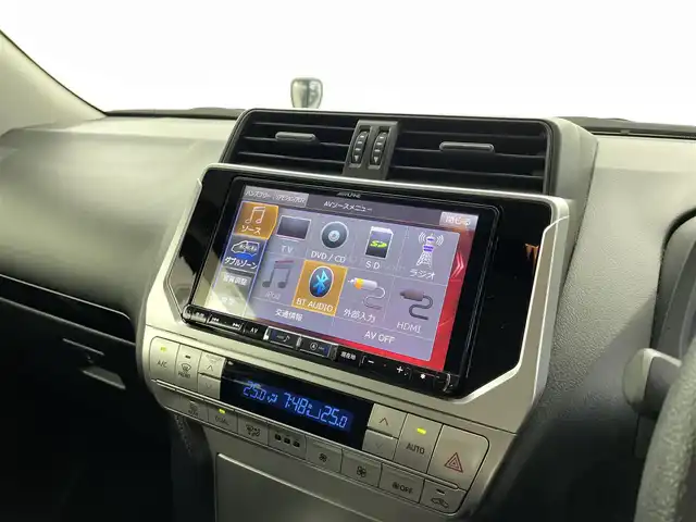 トヨタ ランドクルーザー プラド TX 福井県 2019(令1)年 5.1万km ブラック 社外アルパインナビ/・Bluetooth/フルセグTV/CD/DVD/HDMI/アダプティブクルーズコントロール/レーンキープアシスト/スカイルーフ/ビルトインETC/純正17インチAW/クリアランスソナー/ルーフレール/オートライト/オートハイビーム