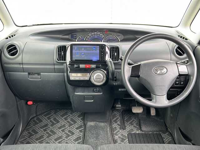 ダイハツ タント カスタム RS 茨城県 2012(平24)年 11.8万km ブラックマイカメタリック ワンオーナー/純正メモリナビ【NSZT-W66D】/(CD・DVD・BT・ラジオ再生)/片側パワースライドドア/ETC/HIDヘッドライト/純正15inアルミホイール/純正フロアマット/リモコンキー/取扱説明書/保証書