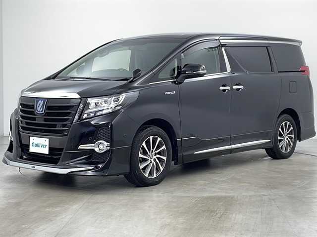トヨタ アルファードハイブリット SR Cパッケージ 道央・札幌 2016(平28)年 7.5万km スパークリングブラックパールクリスタルシャイン ・4WD/・モデリスタエアロ/・純正ナビBT&CD&DVD&AUX&SD&USB&フルセグTV/・JBLプレミアムサウンド/・バックカメラ/・両側パワースライドドア/・パワーバックドア/・レーダークルーズコントロール/・衝突被害軽減ブレーキ/・クリアランスソナー/・横滑り防止装置/・パーキングアシスト/・前席シートヒーター/・前席パワーシート/・ステアリングスイッチ/・電動格納ミラー/・ETC/・レザーシート/・ステアリングヒーター/・LEDヘッドライト/・オートライト/・オートマチックハイビーム/・スマートキー/・スペアキー