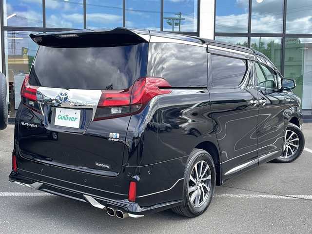 トヨタ アルファードハイブリット SR Cパッケージ 道東・釧路十勝 2016(平28)年 7.5万km スパークリングブラックパールクリスタルシャイン ・4WD/・モデリスタエアロ/・純正9インチディスプレイオーディオ/（ナビ・BT・CD・DVD・AUX・SD・USB・フルセグ）/・JBLプレミアムサウンド/・バックカメラ/・両側パワースライドドア/・パワーバックドア/・レーダークルーズコントロール/・衝突被害軽減ブレーキ/・クリアランスソナー/・横滑り防止装置/・パーキングアシスト/・前席シートヒーター/・前席パワーシート/・ステアリングスイッチ/・電動格納ミラー/・ETC/・レザーシート/・ステアリングヒーター/・LEDヘッドライト/・オートライト/・オートマチックハイビーム/・スマートキー/・プッシュスタート