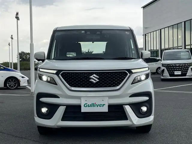 スズキ ソリオ バンディット HV MV 奈良県 2022(令4)年 2.5万km ピュアホワイトP 社外ナビ（AVIC-RL812）/（フルセグ／ＢＴ／ＣＤ／ＤＶＤ）/レーダークルーズコントロール/アラウンドビューモニター/後方コーナーセンサー/衝突軽減システム/レーンキープアシスト/両側パワースライドドア/前席シートヒーター/ヘッドアップディスプレイ/後席サンシェード/前後ドライブレコーダー（ZDR016）/ETC/純正15インチAW/スペアキーX1