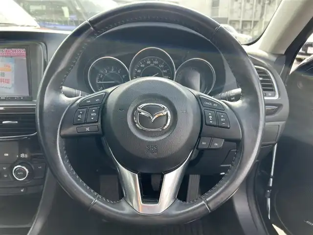 マツダ アテンザ セダン 25S Lパッケージ 愛知県 2014(平26)年 5.8万km ブルーリフレックスマイカ スマートキー/プッシュスタート/純正8インチナビ/TV/BT/バックカメラ/純正ETC/純正19インチAW/BOSEサウンドシステム/レーダークルーズコントロール/アイドリングストップ/レザーシート/パワーシート（D席メモリー付き）/前席シートヒーター/純正フロアマット