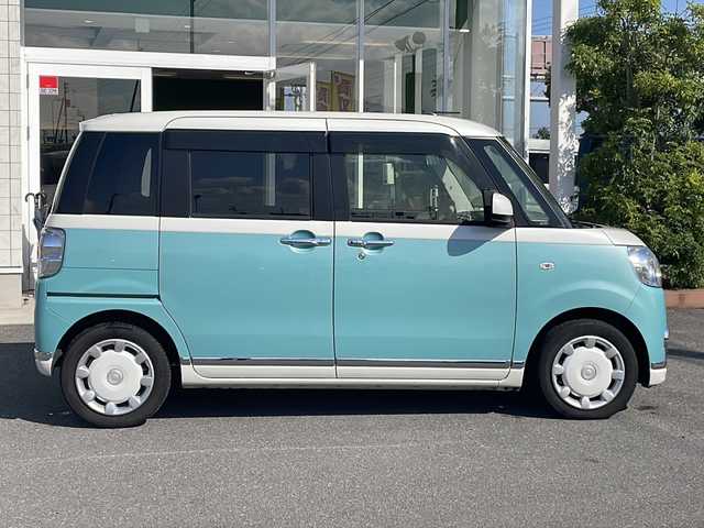 ダイハツ ムーヴ キャンバス X メイクアップ SA Ⅱ 香川県 2017(平29)年 5.1万km パールホワイトⅢ/ファインミントメタリック 2トーン 社外ナビ（ワンセグTV/CD/DVD再生）/前方ドライブレコーダー/両側スライドドア/オートライト/アイドリングストップ/ETC/スペアキー