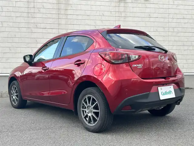 マツダ デミオ 15Sツーリング 山形県 2018(平30)年 4.3万km ソウルレッドクリスタルM ４WD/純正ナビ/FM/AM/Bluetooth/スマートシティブレーキサポート/BSMシステム/車線逸脱防止装置/横滑り防止装置/バックカメラ/AUTOライト/スペアキー/スマートキー/ダブルエアバック/冬タイヤ積載　WZ-1/取扱説明書/保証書