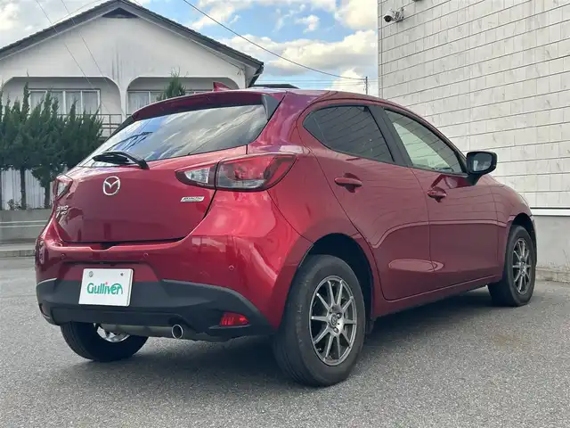 マツダ デミオ 15Sツーリング 山形県 2018(平30)年 4.3万km ソウルレッドクリスタルM ４WD/純正ナビ/FM/AM/Bluetooth/スマートシティブレーキサポート/BSMシステム/車線逸脱防止装置/横滑り防止装置/バックカメラ/AUTOライト/スペアキー/スマートキー/ダブルエアバック/冬タイヤ積載　WZ-1/取扱説明書/保証書