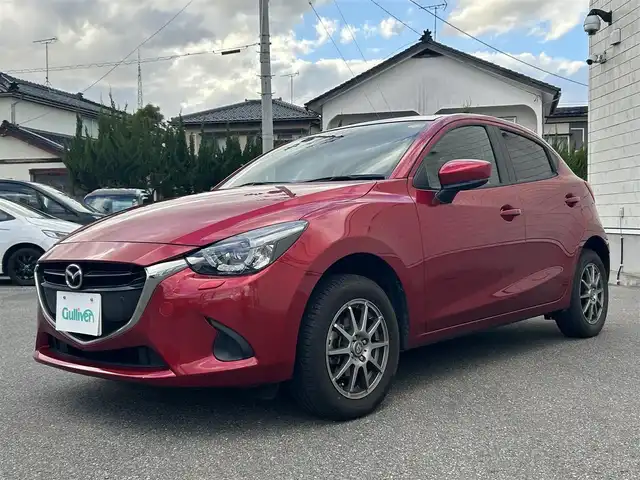 マツダ デミオ 15Sツーリング 山形県 2018(平30)年 4.3万km ソウルレッドクリスタルM ４WD/純正ナビ/FM/AM/Bluetooth/スマートシティブレーキサポート/BSMシステム/車線逸脱防止装置/横滑り防止装置/バックカメラ/AUTOライト/スペアキー/スマートキー/ダブルエアバック/冬タイヤ積載　WZ-1/取扱説明書/保証書