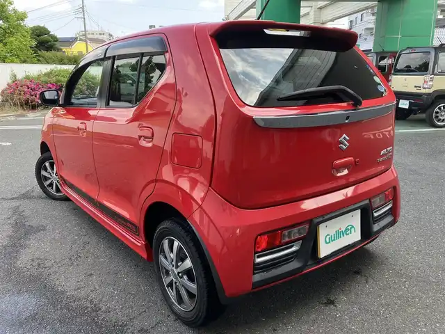 スズキ アルト ターボRS 埼玉県 2015(平27)年 4.9万km ピュアレッド 社外ナビオーディオ（Carrozzeria）/型番：AVIC-ZH0099W/（フルセグTV/BT/DVD/CD/FM/AM）/純正15インチAW付きサマータイヤあり/AW:ENKEI/タイヤ：ブリジストン POTENZA/パドルシフト/ステアリングリモコン/バックカメラ/シートヒーター/衝突被害軽減ブレーキ/アイドリングストップ/横滑り防止機能/プッシュスタート/スマートキー（スペアキーあり）/ストラットタワーバー/KYBショックアブソーバー/フォグライト/ドアバイザー/電動格納ミラー/車両・ナビ取説あり