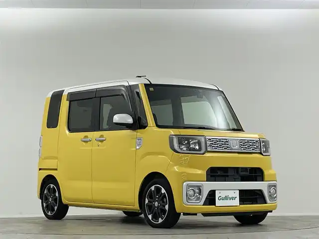 ダイハツ ウェイク G SA 埼玉県 2014(平26)年 8.3万km フェスタイエロー/パールホワイト2トーン 純正ナビ　両側電動スライドドア　バックカメラ　ＥＴＣ　ＬＥＤヘッドライト　前後ドライブレコーダー　フルセグＴＶ　ＣＤ／ＤＶＤ　Ｂｌｕｅｔｏｏｔｈ　衝突被害軽減　純正フロアマット　レーンアシスト