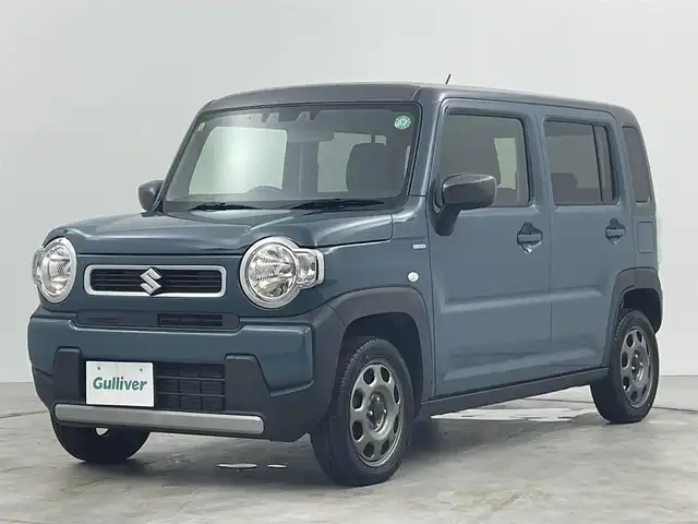 スズキ ハスラー HYBRID G 群馬県 2021(令3)年 5.3万km デニムブルー ガンメタリック 2トーン 社外７型ナビ　Ｂカメラ　衝突軽減ブレーキ　コーナーセンサー　オートライト　オートハイビーム　アイドリングストップ　シートヒーター　ＥＴＣ　プッシュスタート　スマートキー　スペアキー　純正アルミ　禁煙