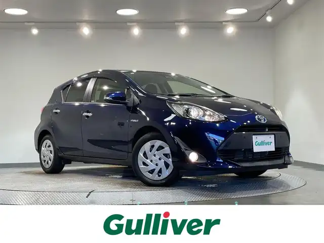 トヨタ アクア S スタイルブラック 愛知県 2018(平30)年 4.3万km ダークブルーマイカ 純正9インチナビ/（AM/FM/CD/DVD/SD/フルセグTV/Bluetooth）/衝突軽減ブレーキ/ETC/バックカメラ/ドライブレコーダー/コーナーセンサー/レーンキープアシスト/オートハイビーム/プッシュスタート/スマートキー/ミュージックサーバー/純正フロアマット/オートライト/ISOFIX