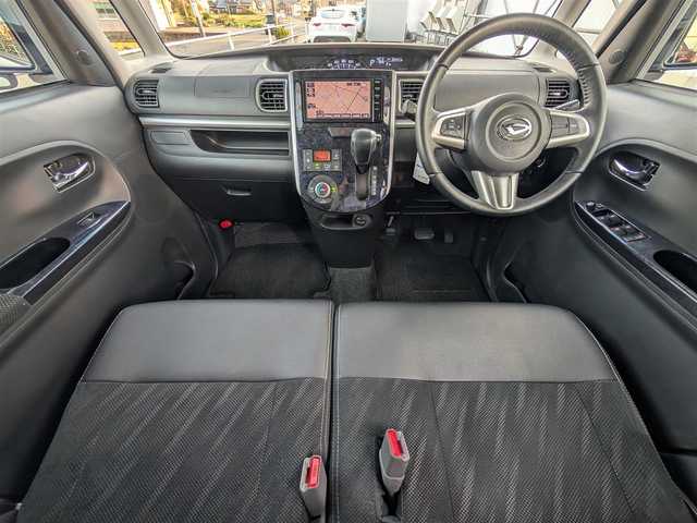 ダイハツ タント カスタム RS トップED SA Ⅲ 福井県 2017(平29)年 5.6万km パールホワイトⅢ 純正SDナビ/AM/FM/ワンセグ/BT/CD/AUX/バックカメラ/両側パワースライドドア/衝突被害軽減システム/後方コーナーセンサー/横滑り防止装置/盗難防止装置/アイドリングストップ/ETC/運転席シートヒーター/サンシェード/純正フロアマット/ダブル＋サイドエアバッグ/LEDヘッドライト/Fフォグ/オートマチックハイビーム/純正AW付きサマータイヤ積込/スマートキー