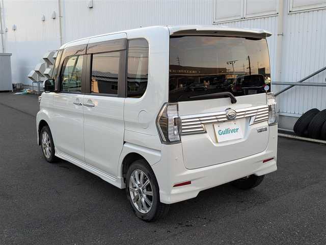 ダイハツ タント カスタム RS トップED SA Ⅲ 福井県 2017(平29)年 5.6万km パールホワイトⅢ 純正SDナビ/AM/FM/ワンセグ/BT/CD/AUX/バックカメラ/両側パワースライドドア/衝突被害軽減システム/後方コーナーセンサー/横滑り防止装置/盗難防止装置/アイドリングストップ/ETC/運転席シートヒーター/サンシェード/純正フロアマット/ダブル＋サイドエアバッグ/LEDヘッドライト/Fフォグ/オートマチックハイビーム/純正AW付きサマータイヤ積込/スマートキー