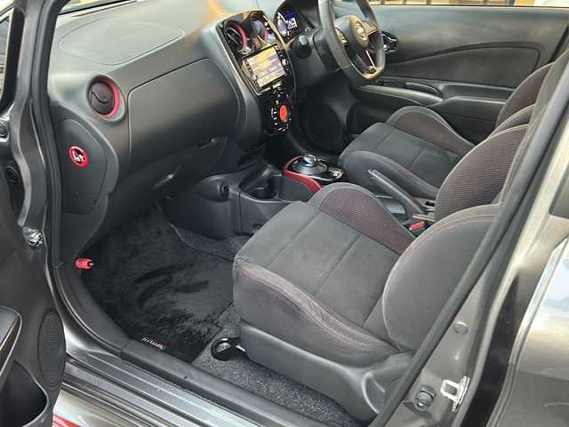 日産 ノート e－パワーニスモ S 大阪府 2019(令1)年 8.4万km ダークメタルグレー 衝突軽減システム　７型純正ナビ　全方位カメラ　フルセグＴＶ　Ｂｌｕｅｔｏｏｔｈ　ＣＤ　ＤＶＤ　前後コーナーセンサー　前後ドライブレコーダー　ＬＥＤヘッドライト　オートライト　オートハイビーム　ＥＴＣ　スマートキー　スペアキー　プッシュスタート　純正アルミホイール　純正フロアマット　取扱説明書　保証書