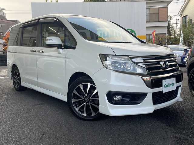 ホンダ ステップワゴン スパーダ Z クールスピリット 東京都 2013(平25)年 5.2万km ホワイトオーキッドパール 前ドラレコ/クルーズコントロール/両側パワースライドドア/フリップダウンモニター/バックカメラ/クリアランスソナー/ブレーキアシスト/横滑り防止装置/VSA/キセノンライト