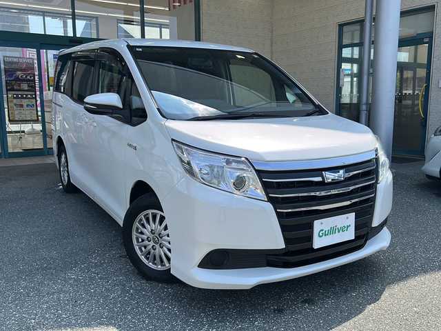 トヨタ ノア ハイブリッド X 愛知県 2014(平26)年 15.9万km ホワイトパールクリスタルシャイン 登録時走行距離159472キロ/両側パワースライドドア/後席フリップダウンモニター/純正ナビ/フルセグＴＶ/純正ＥＴＣ/バックモニター/純正フロアマット/アイドリングストップ/ワンオーナー/取扱説明書/保証書/スマートキー/純正アルミホイール