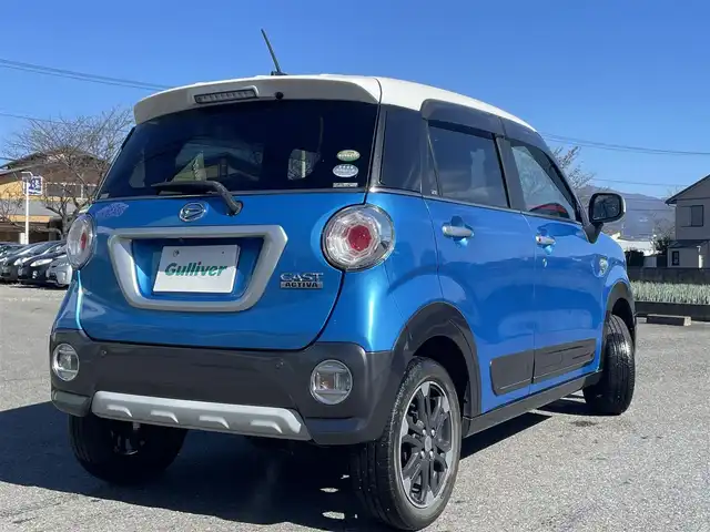 ダイハツ キャスト アクティバ GターボプライムコレSAⅢ 群馬県 2018(平30)年 12.4万km スプラッシュブルーM 純正ナビCD、DVD、TV、Bluetooth/ワンオーナー/衝突軽減/ターボ/４WD/ダウンヒルアシストコントロール/コーナーセンサー/バックカメラ/ETC/スペアキー/バイザー/電動格納ミラー/アイドリングストップ/オートハイビーム/プッシュスタート