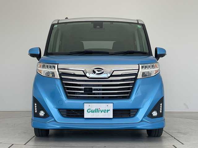 ダイハツ トール カスタムG SAⅡ 愛知県 2017(平29)年 5.8万km 青 スマートアシストII/純正ナビ/全方位カメラ/両側パワースライドドア/コーナーセンサー/純正アルミホイール/ＥＴＣ/LEDヘッドライト/レーンキープアシスト/ドライブレコーダー/衝突軽減システム/フルセグ/CD DVD/Bluetooth/ステアリングスイッチ/スマートキー/プッシュスタート