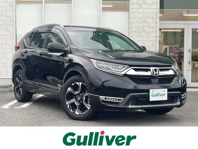 ホンダ ＣＲ－Ｖ ハイブリッド EX・マスターピース 宮崎県 2019(令1)年 7.7万km クリスタルブラックパール 純正ナビ（VRU-195CVI）/　AM FM CD DVD BT TV/サンルーフ/ホンダセンシング/レーダークルーズコントロール/レーンキープアシスト/LEDヘッドライト/前後ドライブレコーダー/ETC車載器/バックカメラ/シートヒーター/パワーバックドア/ウィンカーミラー/電動格納ミラー/スマートキー/プッシュスタート/純正アルミホイール