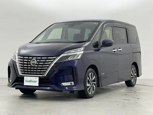 日産 セレナ ハイウェイスター V 群馬県 2020(令2)年 1.9万km アズライトブルー 純正10インチナビ/・AM/FM/Bluetooth/フルセグTV/CD/DVD/USB/プロパイロット/インテリジェントBSI/BSW/インテリジェントクルーズコントロール/社外フリップダウンモニター/ハンズフリー機能付両側パワースライドドア/ビルトインETC/社外前方ドライブレコーダー/LEDヘッドライト/アダプティブLEDヘッドライトシステム/電動パーキングブレーキ/オートブレーキホールド/プッシュスタート/スマートキー/スペアキー有