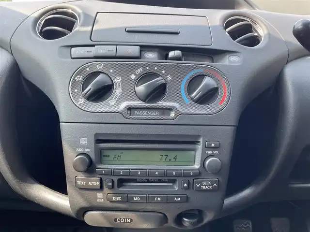 トヨタ ヴィッツ RS 熊本県 2004(平16)年 17.8万km ブルーM AM/FM/革巻きステアリング/純正ドアバイザー/フロアマット/ABS/保証書