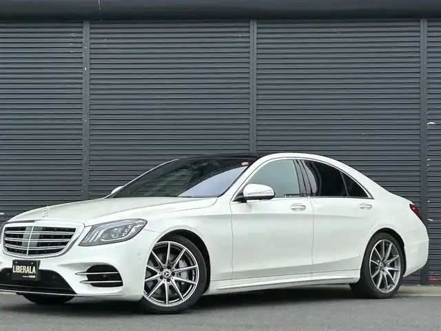 メルセデス・ベンツ Ｓ４５０ AMGライン 茨城県 2018(平30)年 2.2万km ダイヤモンドホワイト ベーシックパッケージ/AMGラインプラス/純正ナビ/フルセグ/BT/USB/ETC/360°カメラ/HUD/エアサスペンション/ACC/衝突軽減システム/LKA/BSM/黒革シート/全席シートヒーター/エアシート/M付パワーシート/電動リアゲート/ワイアレス充電/ソフトドアクローズ/ドライブレコーダーFR/レーダー探知機/パフュームアトマイザー/パドルシフト/パノラマサンルーフ/純正20インチAW/禁煙車