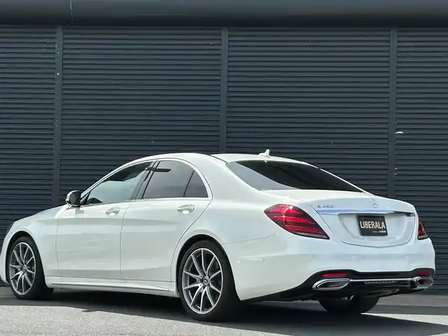 メルセデス・ベンツ Ｓ４５０ AMGライン 茨城県 2018(平30)年 2.2万km ダイヤモンドホワイト ベーシックパッケージ/AMGラインプラス/純正ナビ/フルセグ/BT/USB/ETC/360°カメラ/HUD/エアサスペンション/ACC/衝突軽減システム/LKA/BSM/黒革シート/全席シートヒーター/エアシート/M付パワーシート/電動リアゲート/ワイアレス充電/ソフトドアクローズ/ドライブレコーダーFR/レーダー探知機/パフュームアトマイザー/パドルシフト/パノラマサンルーフ/純正20インチAW/禁煙車