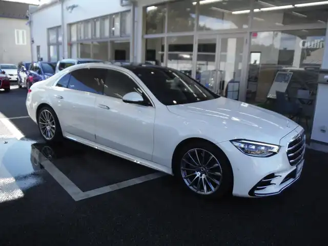 メルセデス・ベンツ Ｓ４００ｄＬ 4マチック AMGライン 東京都 2021(令3)年 2.7万km パール 保証書・取説あり/パノラミックサンルーフ/ARヘッドアップディスプレイ/3Dコックピットディスプレイ/　TV（走行中可）ナビ・BT・全方位カメラ/　ブルメスターサウンド/　ドライブレコーダー前後/ブラックナッパレザーシート/　全席パワーシート・シートヒーター/　ベンチレーション・前リラクゼーション機能/全ドアイージークローザー・パワートランク/エアバランスパッケージ/エクスクルーシブパッケージ/ベーシックパッケージ/レーダーセーフティパッケージ/アクティブアンビエントライト/スマートキー×2個