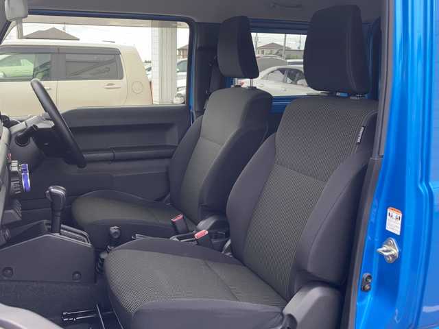 スズキ ジムニー XL 茨城県 2018(平30)年 4.4万km ブリスクブルーM スズキセーフティサポート/ルーフキャリア/リアラダー/背面タイヤ/ダウンヒルアシスト/ETC/純正16inアルミホイール/純正フロアマット/スマートキー/スペアキー/取扱説明書/保証書