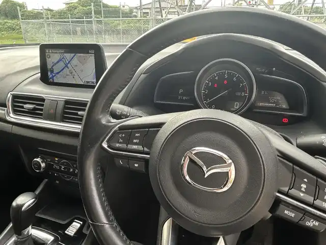 マツダ アクセラ スポーツ 15S プロアクティブ 長崎県 2018(平30)年 3.8万km ジェットブラックマイカ 純正ナビ/（CD/DVD/BT/フルセグ）/バックカメラ/衝突軽減ブレーキ/レーンアシスト/ブラインドスポットモニター/レーダークルーズ/ETC/パドルシフト/ヘッドアップディスプレイ/前後ドライブレコーダー/純正16インチAW/バックソナー/USB/AUX