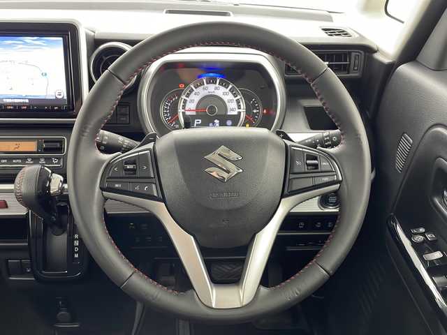 スズキ スペーシア カスタム HYBRID XS ターボ 千葉県 2019(平31)年 3.3万km ブルーイッシュブラックパール3 純正8インチナビ/フルセグTV/全方位モニター/（BT/AUX/CD/DVD/MSV)/衝突軽減ブレーキ/HUD/クルーズコントロール/レーンキープアシスト/コーナーセンサー/両側パワースライドドア/純正ドライブレコーダー/ハーフレザーシート/シートヒーター/シートバックテーブル/ISOFIX/アイドリングストップ/サーキュレーター/リアサンシェード/LEDヘッドライト/LEDフォグランプ/オートライト/オートハイビーム