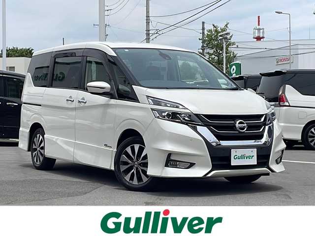 日産 セレナ ハイウェイスター プロパイロットED 長野県 2017(平29)年 4.5万km ブリリアントホワイトパール 社外SDナビ /フルセグ/CD/DVD/Bluetooth接続/ETC/プッシュスタート/ドライブレコーダー /両側スライドドア/ステアリングスイッチ/クルーズコントロール/コーナーセンサー/LEDヘッドライト/オートライト/衝突軽減システム/盗難防止/横滑り防止