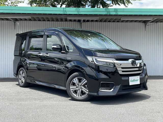 ホンダ ステップワゴン スパーダ ハイブリッド G ホンダセンシング 長野県 2017(平29)年 7万km 黒 ホンダセンシング /純正インターナビフルセグTV/バックカメラ/ETC/両側パワースライドドア/わくわくゲート/オートクルーズコントロール/レーンキープアシスト/LEDライト/スマートキー/純正16インチAW/電動格納ミラー/電動パーキングブレーキ/フロアマット/保証書・取説/スペアキー