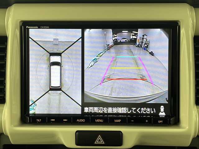 スズキ ハスラー ワンダラー 埼玉県 2018(平30)年 2.3万km ブルーイッシュブラックパール3/ウッディブラウン2トーンルーフ ワンオーナー/純正8型SDナビ/（BT/CD/DVD/AM/FM）/全方位カメラ/衝突被害軽減ブレーキ/車線逸脱警報機能/ハーフレザーシート/シートヒーターDN席/ルーフレール/純正アルミホイール/純正フロアマット/LEDライト