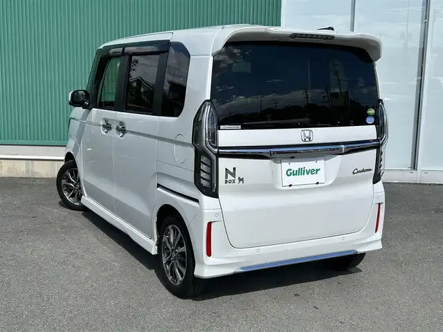 ホンダ Ｎ ＢＯＸ カスタム EX 福岡県 2021(令3)年 9万km プラチナホワイトパール クルーズコントロール/衝突軽減ブレーキ/レーンキープアシスト/オートライト/LEDヘッドライト/純正Gathersナビ/Bluetoothオーディオ/USB接続/フルセグTV/ETC/バックカメラ/プッシュスタートボタン/スマートキー/純正フロアマット/純正アルミホイール