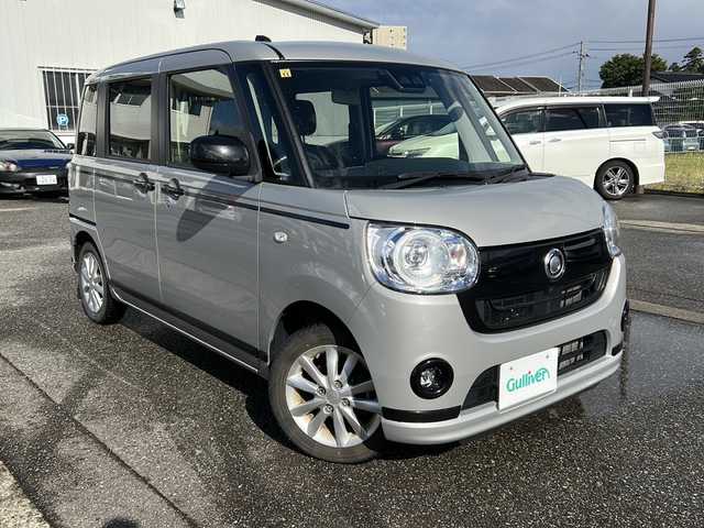 ダイハツ ムーヴ キャンバス 富山県 2020(令2)年 5.4万km グレーマイカM ワンオーナー/両側パワスラ/全周囲カメラ/スマートキー×２/純正メモリーナビ(NSZN-W70D)/DVD/MSV/BT/フルセグTV/ETC/シートヒーター/純正ナビ連動ドラレコ/プッシュスタート/クリアランスソナー/LEDヘッドライト/フォグ/衝突安全ブレーキ/レーンキープ/オートハイビーム/オートリトラミラー/電動格納ミラー/皮巻きステアリング/ステアリングスイッチ/純正14インチAW/純正フロアマット/ISOFIX対応/保証書・取説・ナビ取説