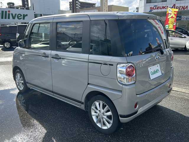 ダイハツ ムーヴ キャンバス 富山県 2020(令2)年 5.4万km グレーマイカM ワンオーナー/両側パワスラ/全周囲カメラ/スマートキー×２/純正メモリーナビ(NSZN-W70D)/DVD/MSV/BT/フルセグTV/ETC/シートヒーター/純正ナビ連動ドラレコ/プッシュスタート/クリアランスソナー/LEDヘッドライト/フォグ/衝突安全ブレーキ/レーンキープ/オートハイビーム/オートリトラミラー/電動格納ミラー/皮巻きステアリング/ステアリングスイッチ/純正14インチAW/純正フロアマット/ISOFIX対応/保証書・取説・ナビ取説