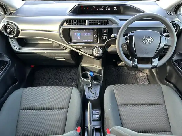 トヨタ アクア S スタイルブラック 岡山県 2017(平29)年 9.3万km ライムホワイトパールクリスタルシャイン 登録時走行距離92887km/モデリスタエアロ/純正ナビ（NSZT-W66T)/フルセグTV(AM.FM.CD.DVD.TV.BT)/バックカメラ/ドライブレコーダー/衝突軽減ブレーキ/横滑り防止装置/車線逸脱警報（レーンキープアシスト）/LEDヘッドライト/オートライト/オートマチックハイビーム/アイドリングストップ/純正フロアマット/プッシュスタート/スマートキー